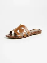 Sam Edelman Bay Womens Cut-out Slip On Slide Sandals In Brown