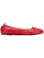 Charlotte Olympia Kitty Ballerina Flat In Red