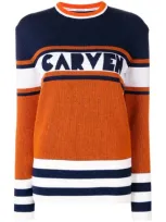 Carven Panelled Jumper In Orange