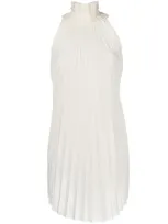 Haider Ackermann Pleated Silk Blouse In White