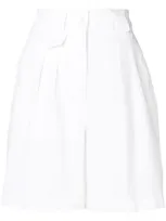 Etro High Waist Shorts In White