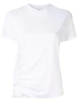 Ck Calvin Klein Asymmetrical Rouche T-shirt In White