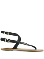 Tommy Hilfiger Strappy Sandals In Black