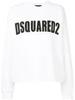 Dsquared2 Logo Print Sweatshirt In White