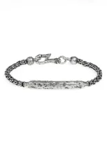 John Varvatos Artisan Id Bracelet In Metallic Silver