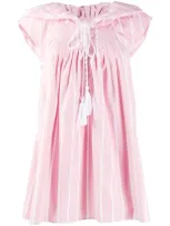 Thierry Colson Striped Day Dress In Pink