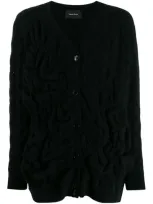 Simone Rocha Oversize Cashmere Blend Cardigan In Black