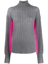 Maison Flaneur Pullover In Colour-block-optik In Grey