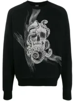 Just Cavalli 'skull' Print Sweatshirt In Black