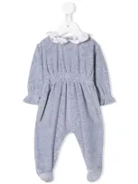 Siola Babies' Ruffled Collar Romper In Grey