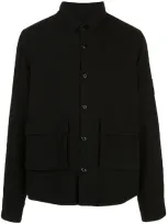 Rta Star Patch Shirt Jacket In Black