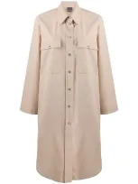 Lorena Antoniazzi Oversized Shirt Dress In Neutrals