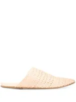 Marsèll Woven Pointed Mules In Neutrals