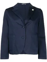 Lardini Single-breasted Tailored Blazer In Blue