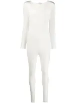 Alchemy Velvet Stretch Jumpsuit In White