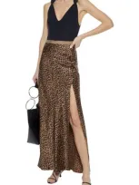 Nili Lotan Maya Leopard-print Silk-charmeuse Maxi Skirt In Animal Print