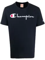 Champion Logo-print Short-sleeve T-shirt In Blue