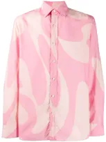 Tom Ford Swirl Print Shirt In Pink