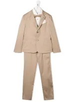 Colorichiari Kids' Anzug Mit Fliege In Neutrals