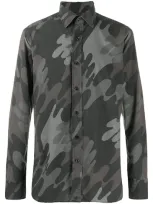 Tom Ford Camouflage-print Shirt In Grey Camouflage