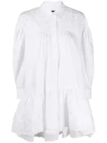 Simone Rocha Floral Embroidery Shirt In White