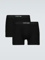 Tom Ford Stretch-cotton Boxer Briefs In Black