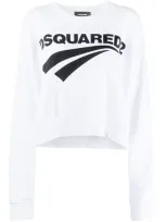 Dsquared2 Logo Print Sweatshirt In White