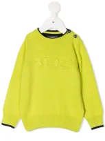 Cesare Paciotti 4us Babies' Logo Debossed Oversized Jumper In 黄色