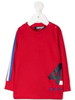 Cesare Paciotti 4us Babies' Logo Print Long-sleeved Top In Red