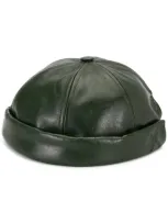 Junya Watanabe Docker Leather Hat In Green