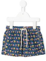 Mc2 Saint Barth Babies' Burguer Swim Shorts In Blue