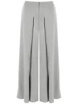 Alcaçuz Pleat Detailed Cropped Trousers In Grey