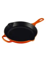 Le Creuset 10.25" Enameled Cast Iron Skillet With Helper Handle In Flame