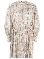 Isabel Marant Étoile Paisley Print Shirt Dress In Nude