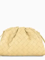 Bottega Veneta Tapioca Intrecciato Leather The Mini Pouch Bag In Yellow