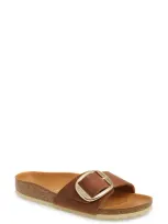 Birkenstock Madrid Big Buckle Flip Flop In Brown