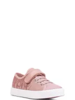 Geox Kids' Ciak Leather Toecap Sneakers In Pink