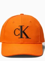 Heron Preston For Calvin Klein Orange Logo Embroidered Baseball Cap