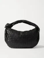 Bottega Veneta Jodie Small Knotted Intrecciato Leather Tote In Black