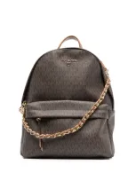 Michael Michael Kors Slater Monogram-logo Backpack In Grey