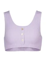 Live The Process Soros Ribbed Henley Bralette In Lavender