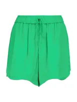 Ganni Green Ripstop Drawstring Shorts