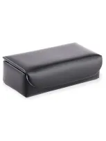 Royce New York Personalized Leather Cufflink Case In Black