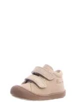 Naturino Kids' Cocoon High Top Sneaker In Platinum Glitter Suede