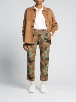 Nili Lotan Jenna Cropped Raw-edge Pants In Camo