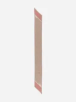 Herno Silk Monogram Foulard 16x184cm In Pink