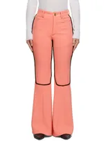 Cormio Pink Bianca Contrast Flare Trousers