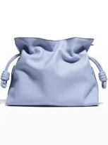 Loewe Flamenco Drawstring Knot Clutch Bag In Blue