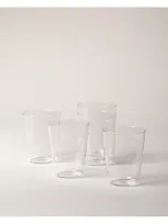 Farmhouse Pottery Small Set Of 6 Drinking Glasses In Clear