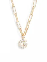 Nadri Pavé Initial Pendant Necklace In Gold - G